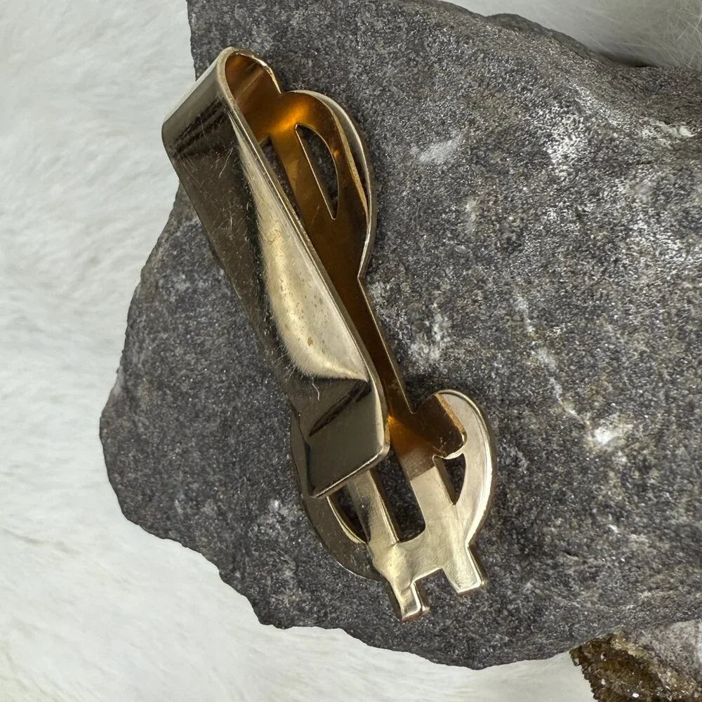 Gold Tone Dollar Sign Money Clip 2